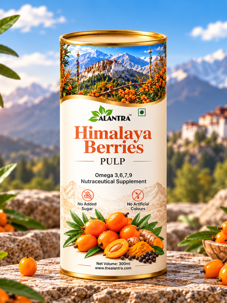 Himalaya Berries Pulp 300ml With Fresh Curcumin & Black Pepper | Rich In Vitamin B, C, E and Omega 3, 6, 7, 9