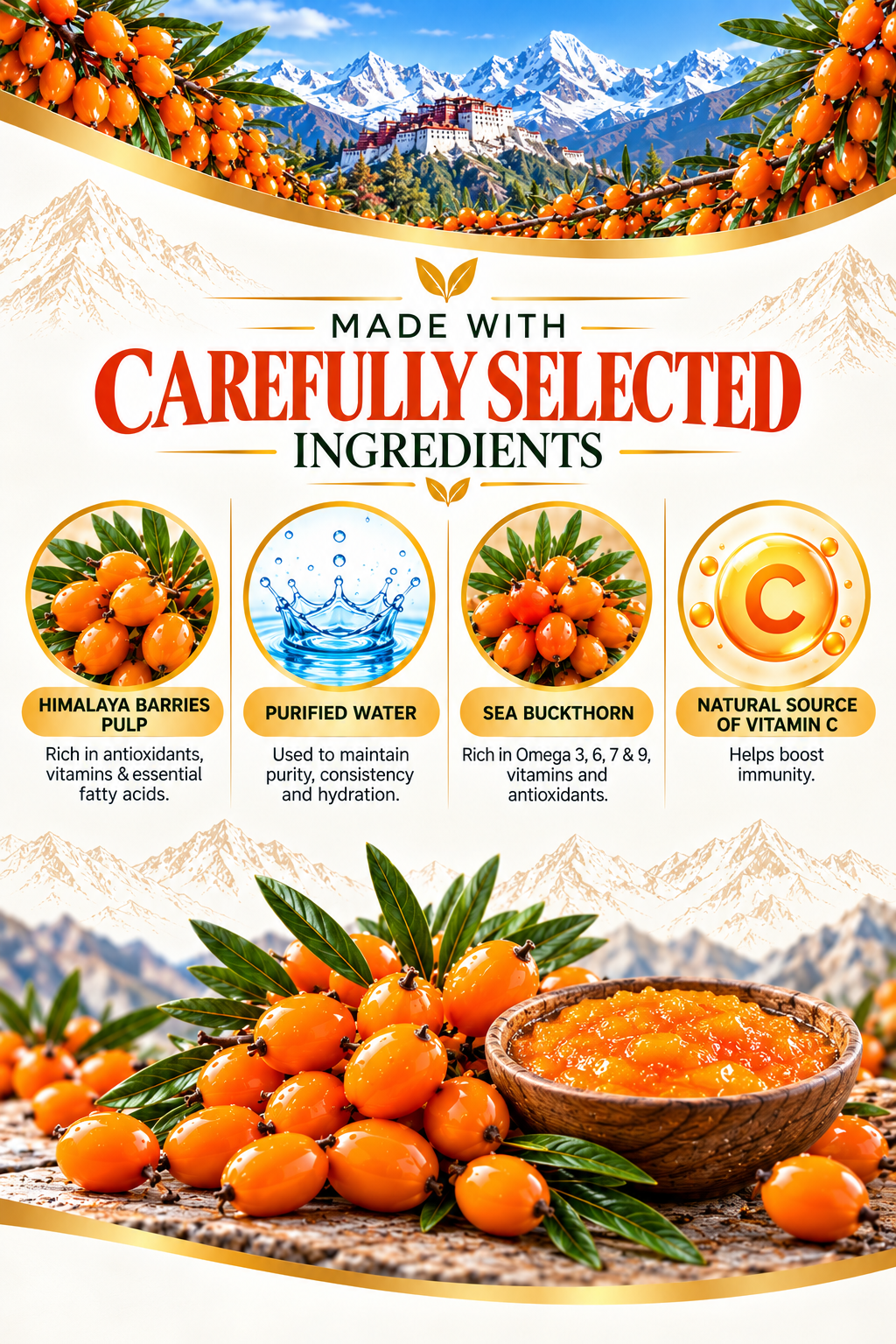 Sea Buckthorn Pulp  300ml