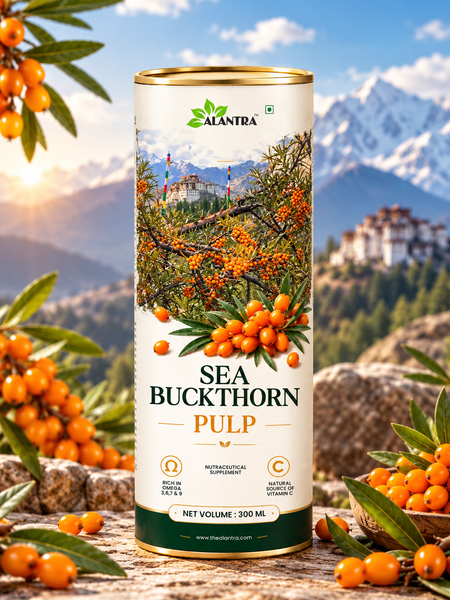 Sea Buckthorn Pulp 300ml | Rich In Vitamin B, C, E and Omega 3, 6, 7, 9 | For Better Skin, Immunity & Gut Health